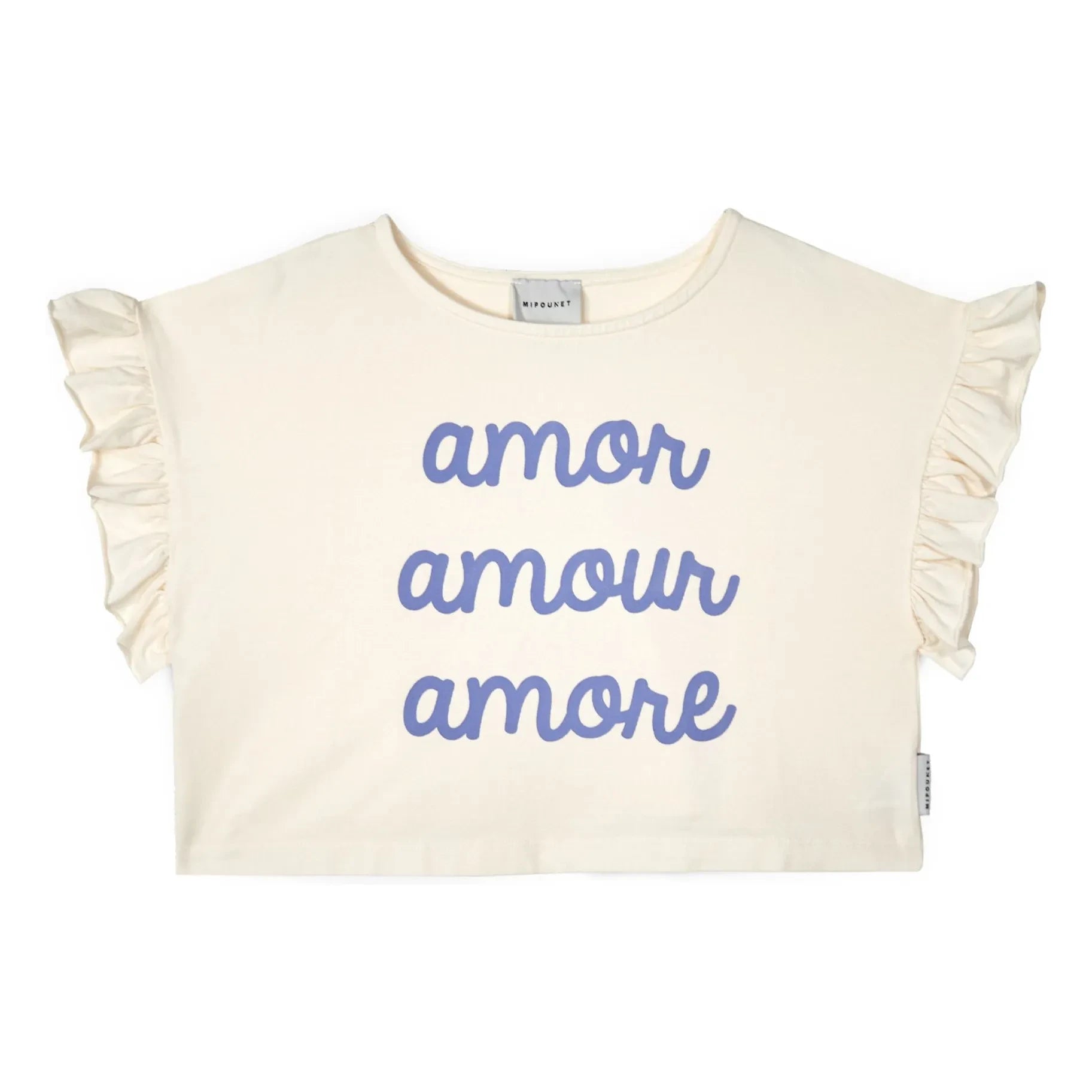 Mipounet - Amour T-Shirt aus Bio-Baumwolle | Ecru