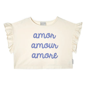 Mipounet - Amour T-Shirt aus Bio-Baumwolle | Ecru