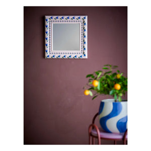 Bloomingville - Badia Wandspiegel, Kiefernholz | Rosa