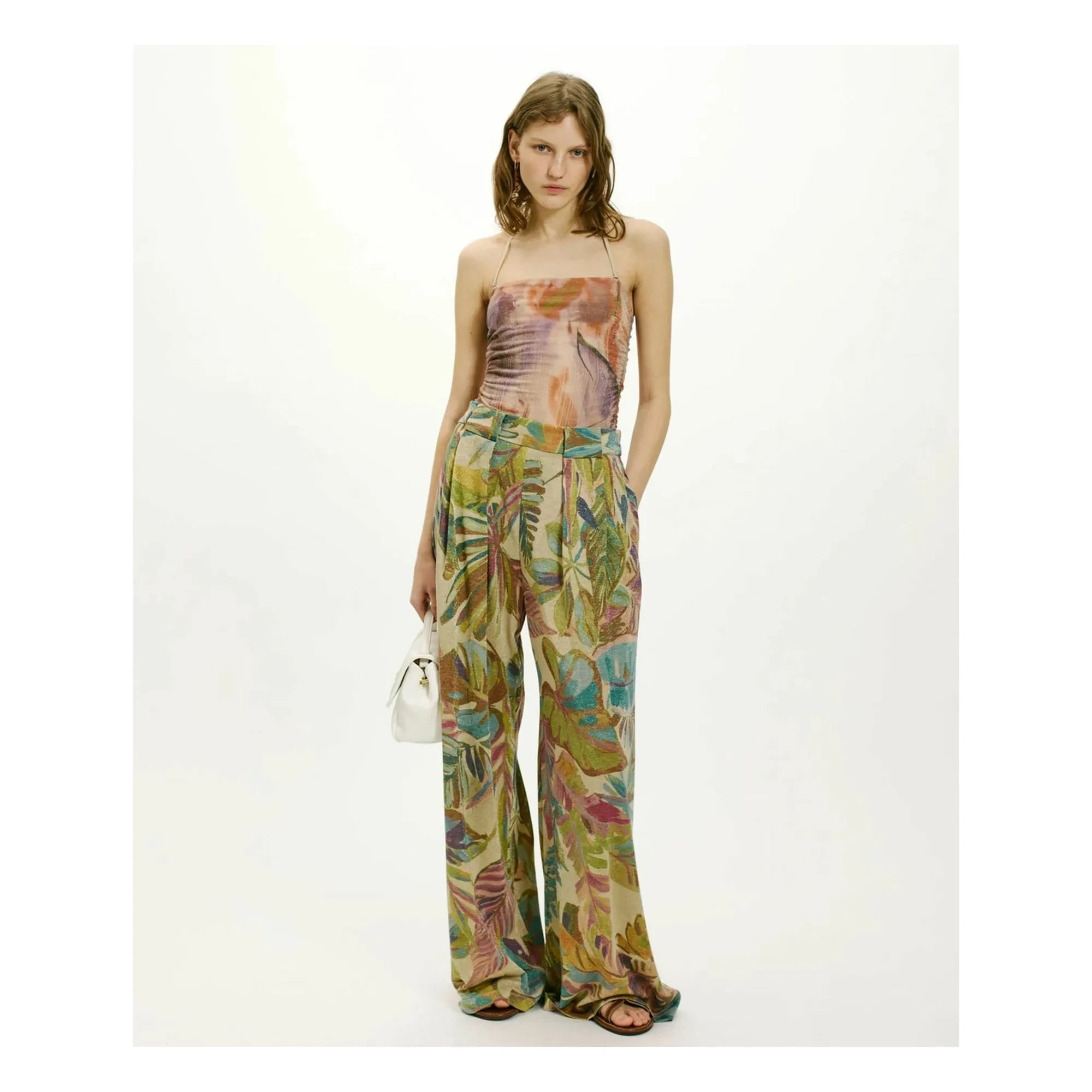 Momoni - Hose mit Aspen-Muster | Blau