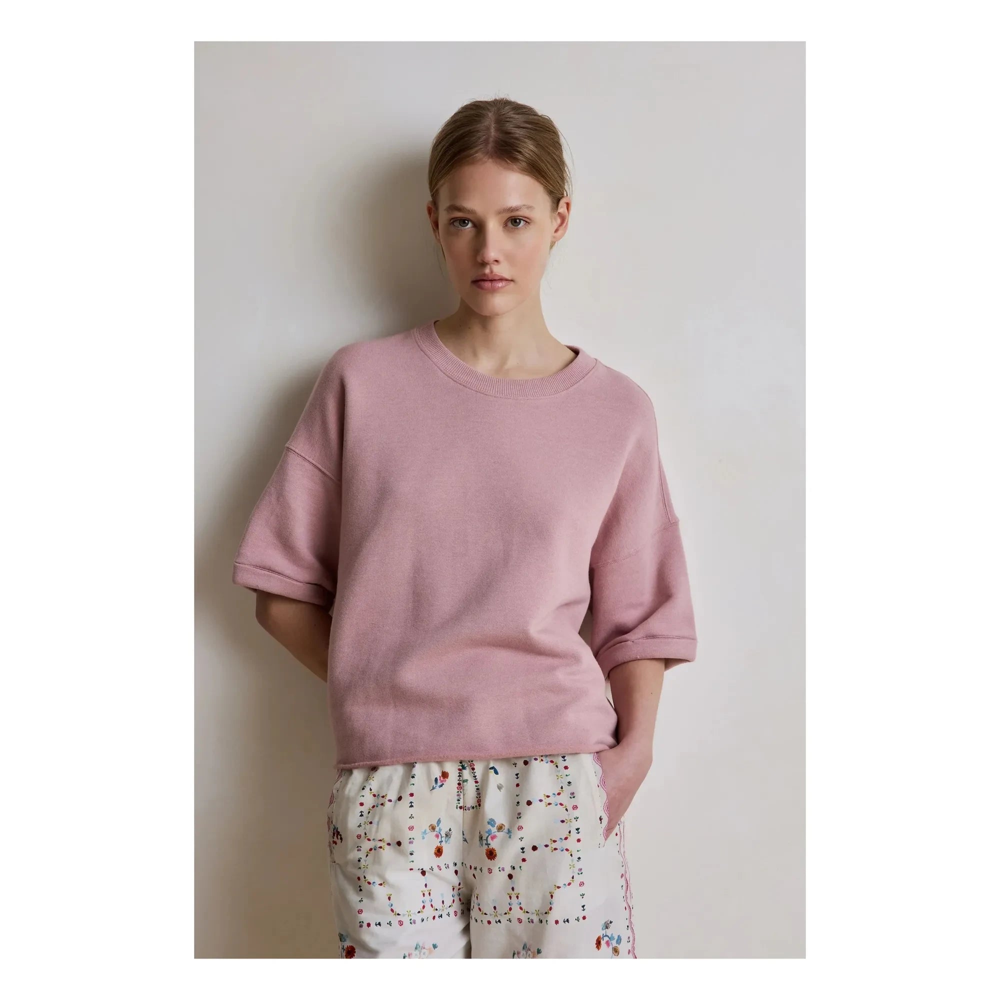 Hod - Solange Baumwoll-Sweatshirt | Pflaume