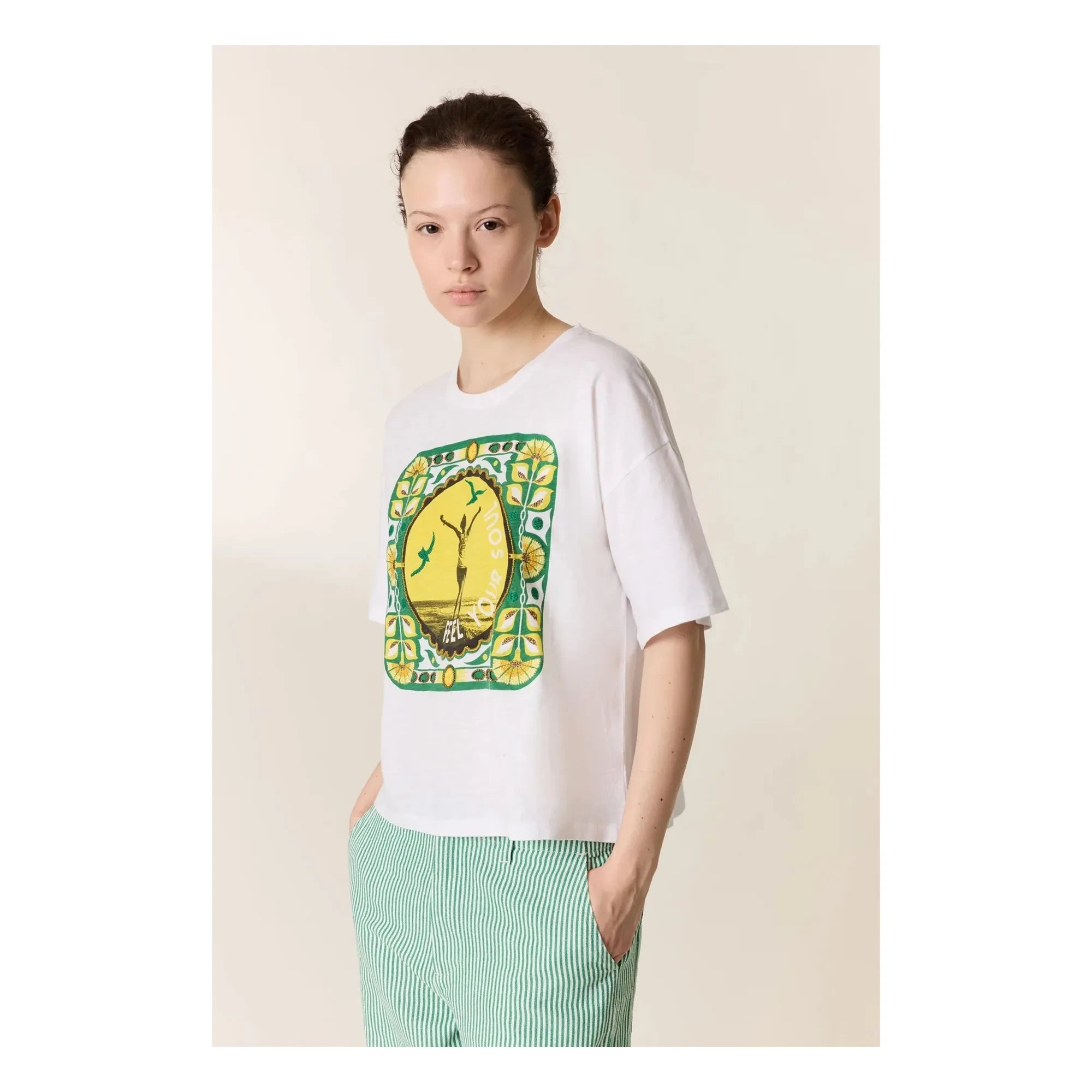 Leon & Harper - Feel Your Soul T-Shirt Bio-Baumwolle | Weiß