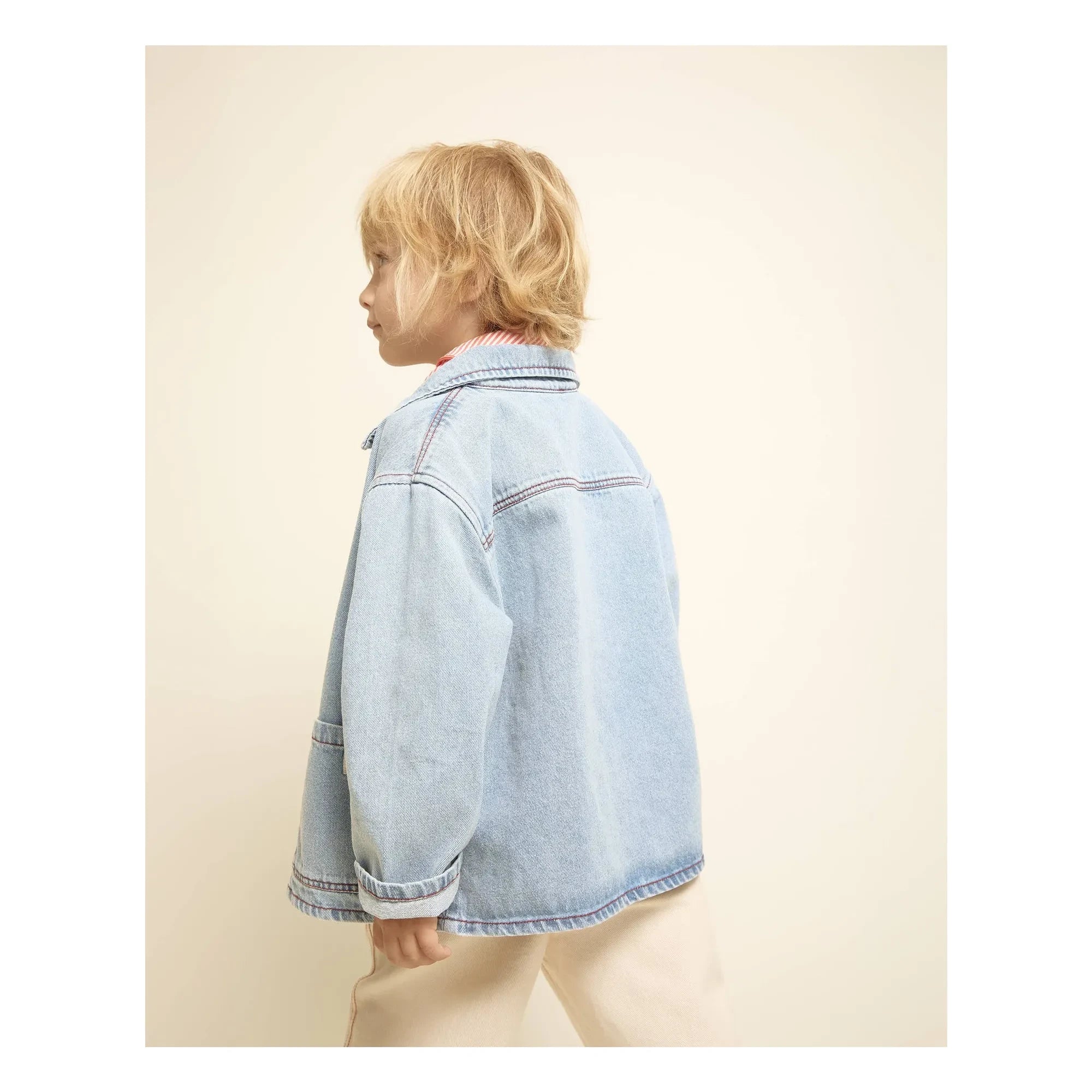 Búho - Demin Verblasstes Overshirt | Hellblau