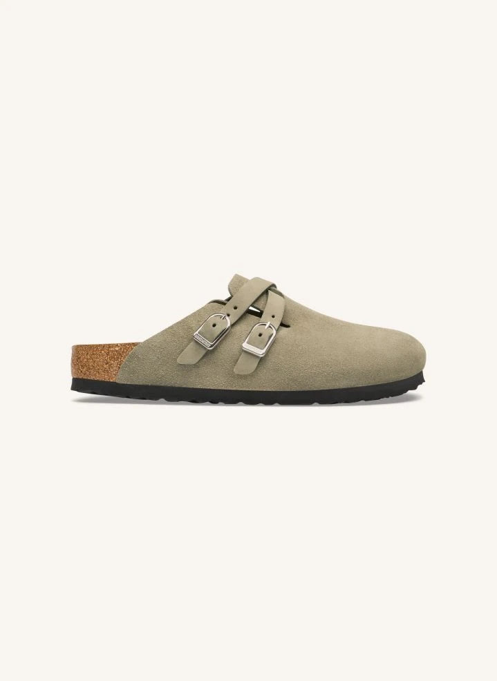 BIRKENSTOCK - Blair Wildleder-Pantoletten | Grau-Braun