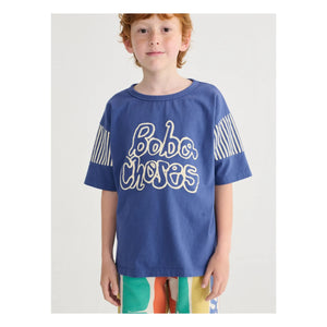Bobo Choses - Bobo Choses Gestreiftes T-Shirt aus Bio-Baumwolle | Blau