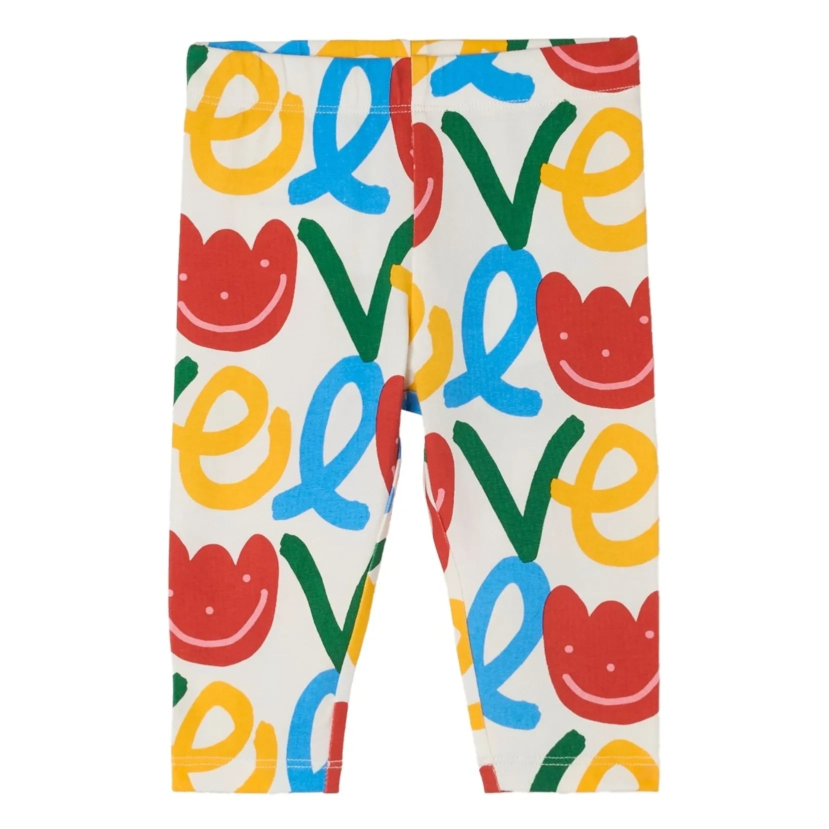 Stella McCartney Kids - Love Leggings aus Bio-Baumwolle | Elfenbein