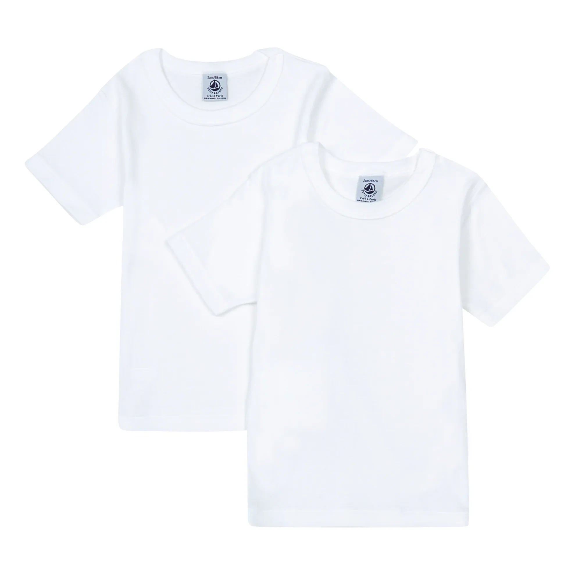 Petit Bateau - 2er-Set Bio-Baumwoll-T-Shirts | Weiß