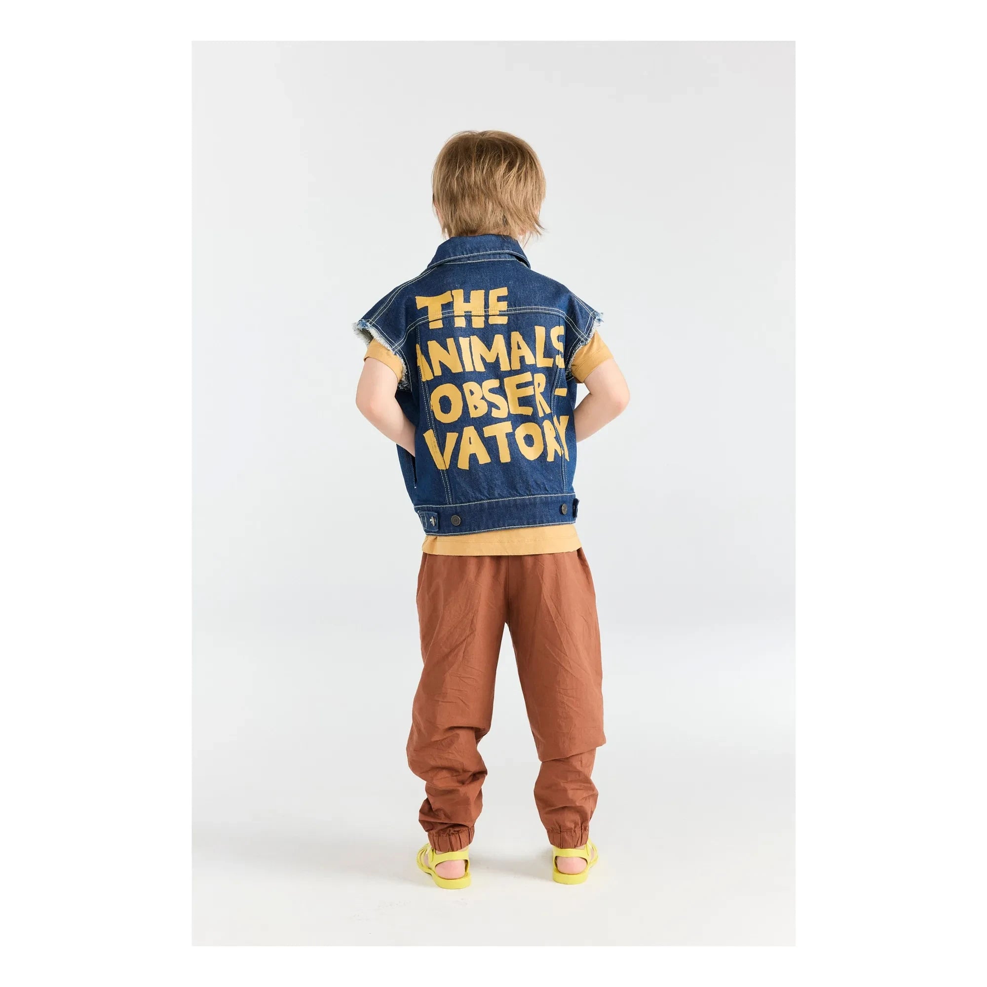 The Animals Observatory – Ärmellose Jeansjacke aus Bio-Baumwolle „Hog“ | Dunkelblau