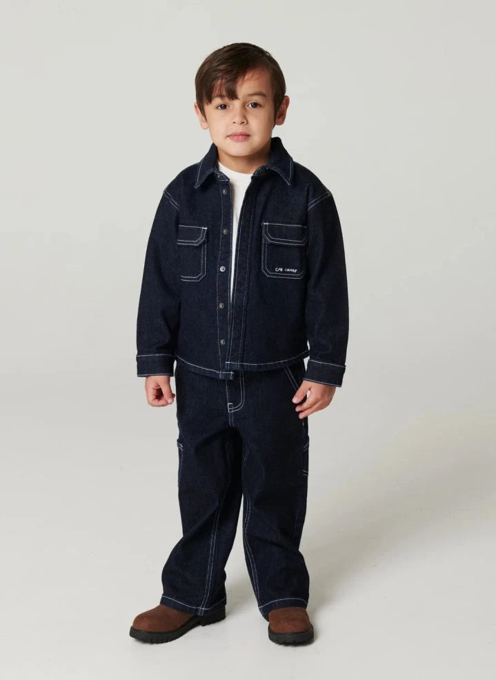 Copenhagen Colors - Organik Pamuk Denim Gömlek | Koyu Mavi