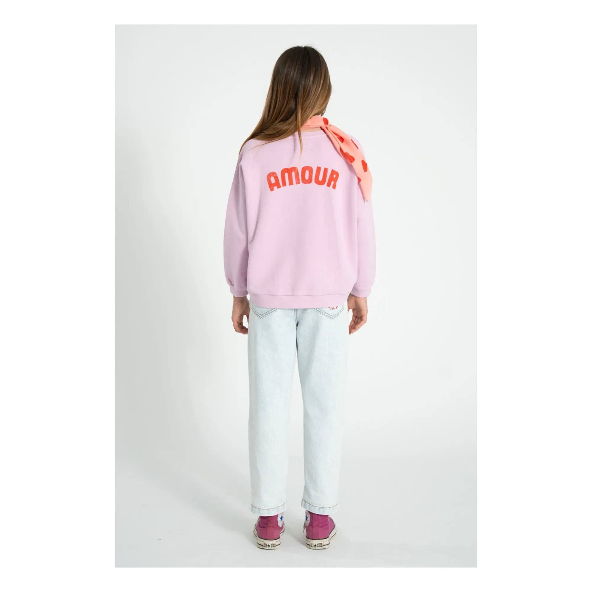 Piupiuchick - Bio-Baumwoll Love Sweatshirt | Rosa
