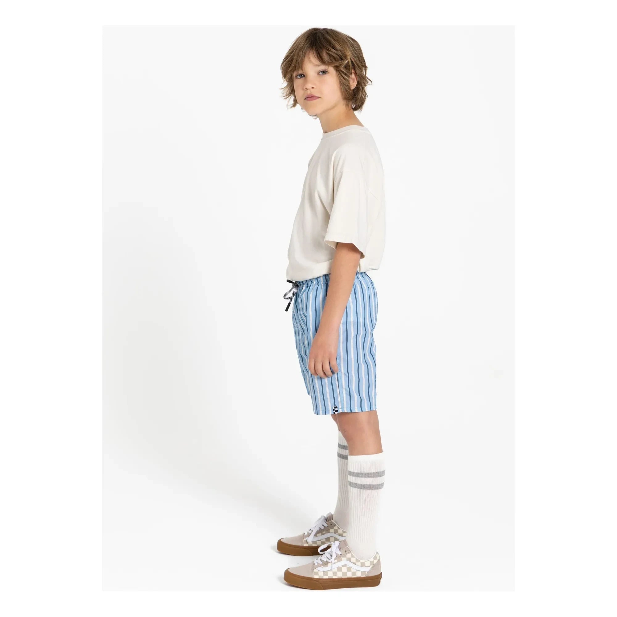 Finger in the nose - Freeboy Gestreifte Badeshorts | Blau