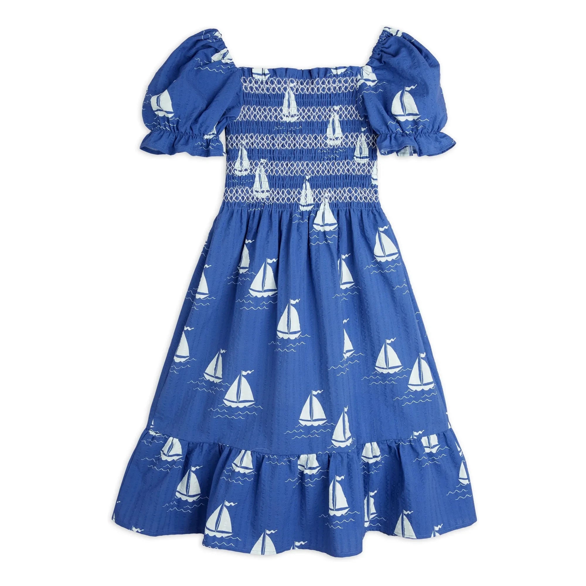 Mini Rodini - Bateaux Bio-Baumwollkleid | Blau