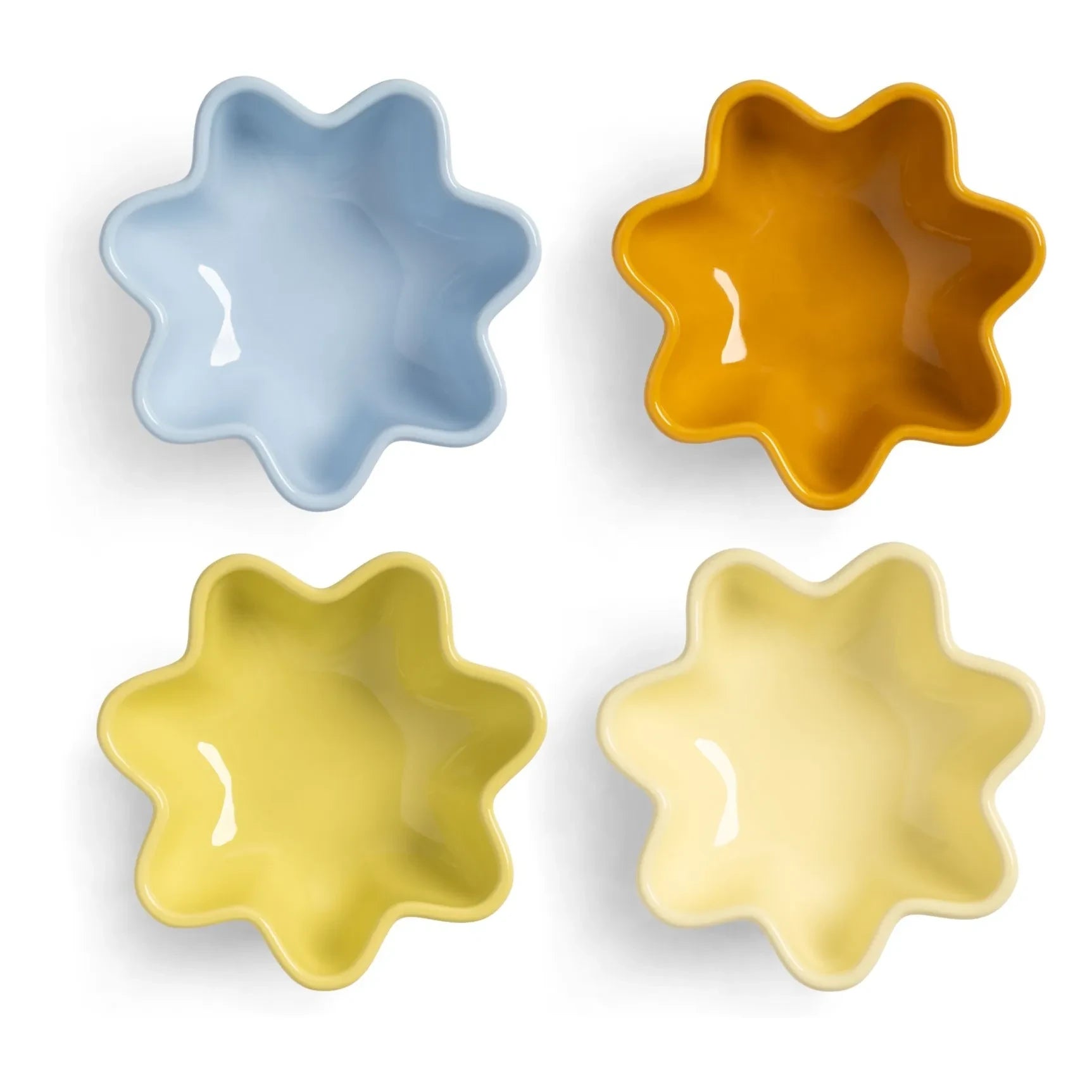 &Klevering - Sun Steingut-Schalen - 4er-Set