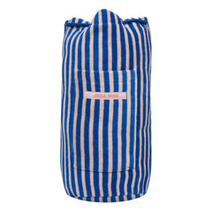 Jera Mini - Rosa Gestreifter Frottee-Taschen Rucksack | Hellrosa