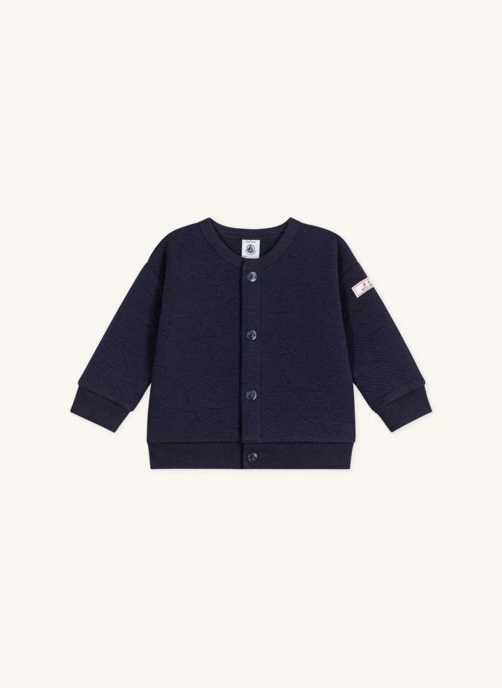 Petit Bateau - Strickjacke aus Bio-Baumwolle | Nachtblau