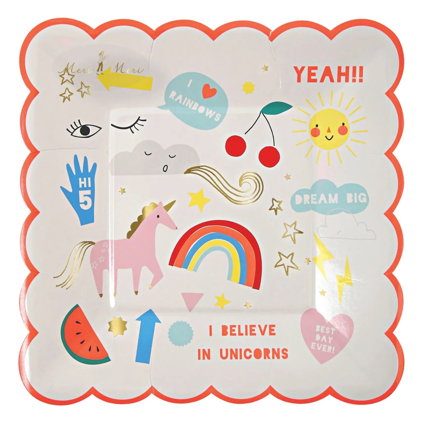 Meri Meri - I Believe in Unicorns kleine Teller - 8er Set