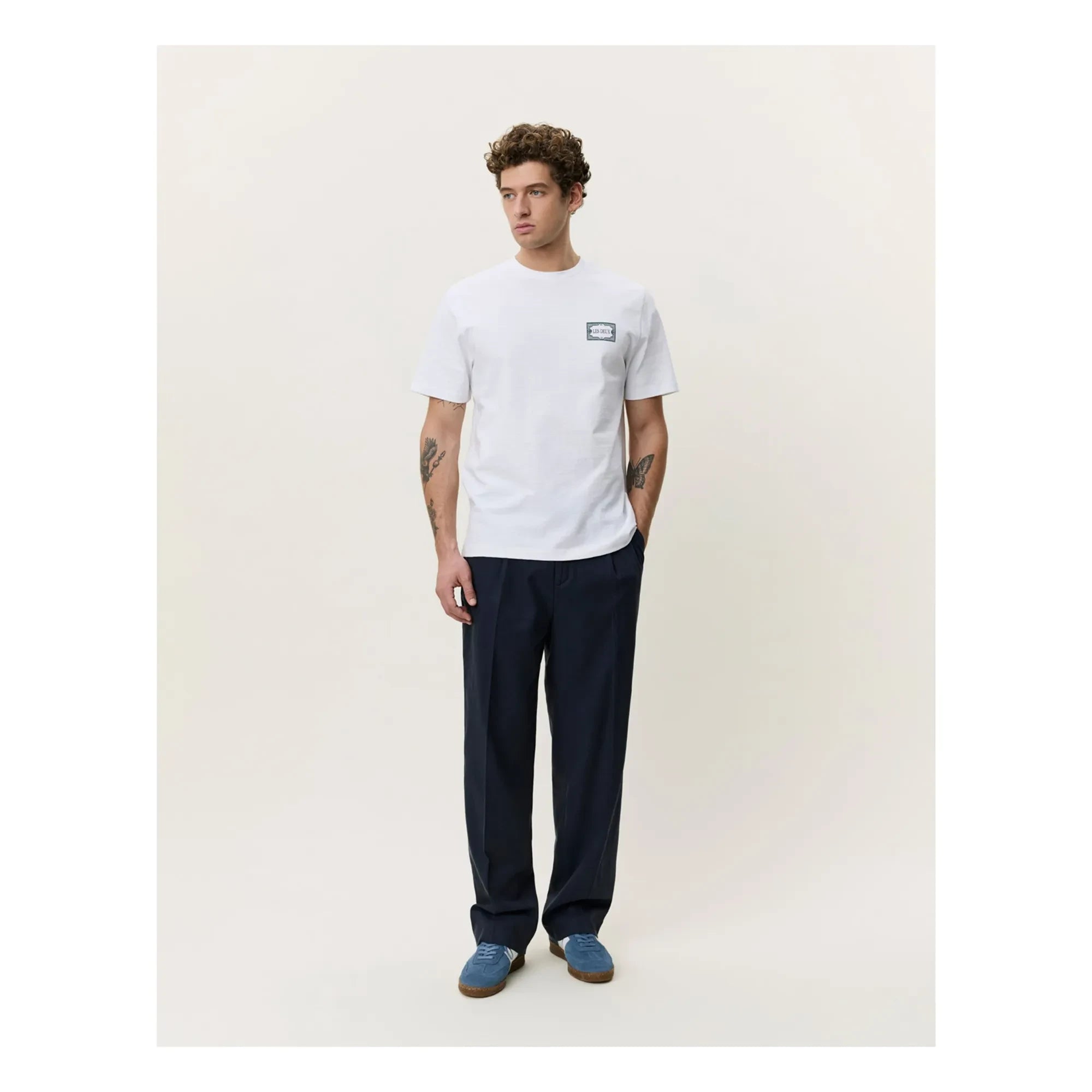 Les Deux - Italienisches T-Shirt | Weiß