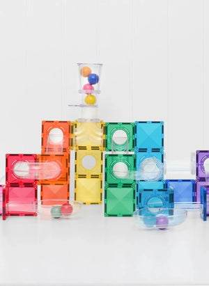 Connetix - Regenbogen | 114-teiliges Glänzendes Kugelrennen-Set