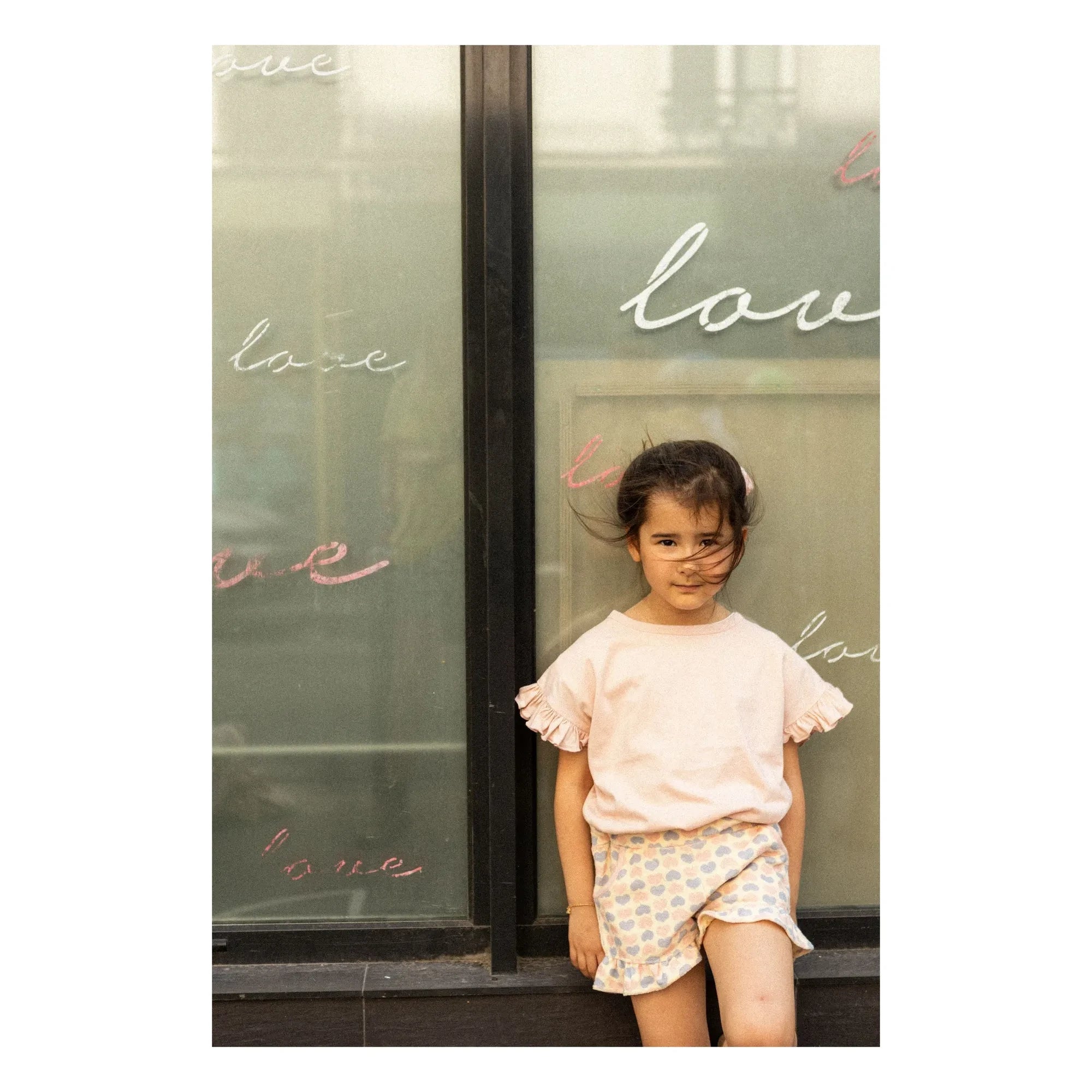 Louis Louise - Astrée Rüschen-Shorts aus Terry-Stoff mit Herzen | Puderrosa