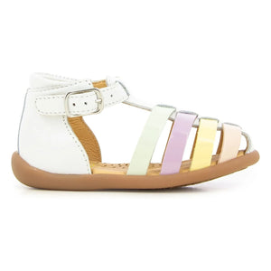 Pom d'Api - Sandalen mit Streifen | Weiß