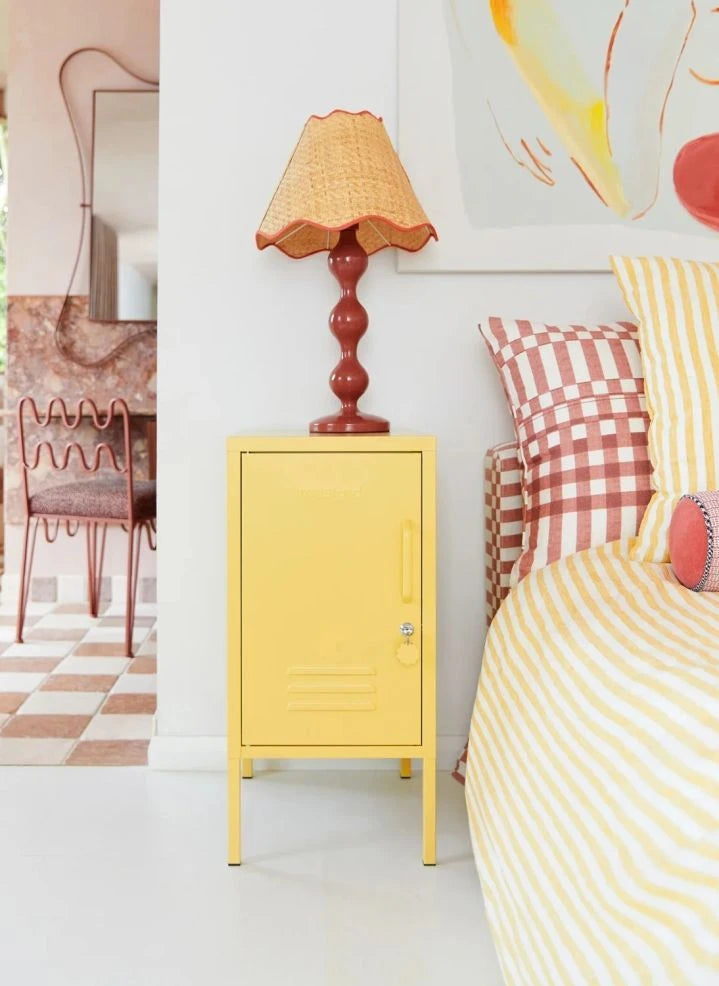 Mustard Made - Kurze Metallkommode | Verblasstes Gelb