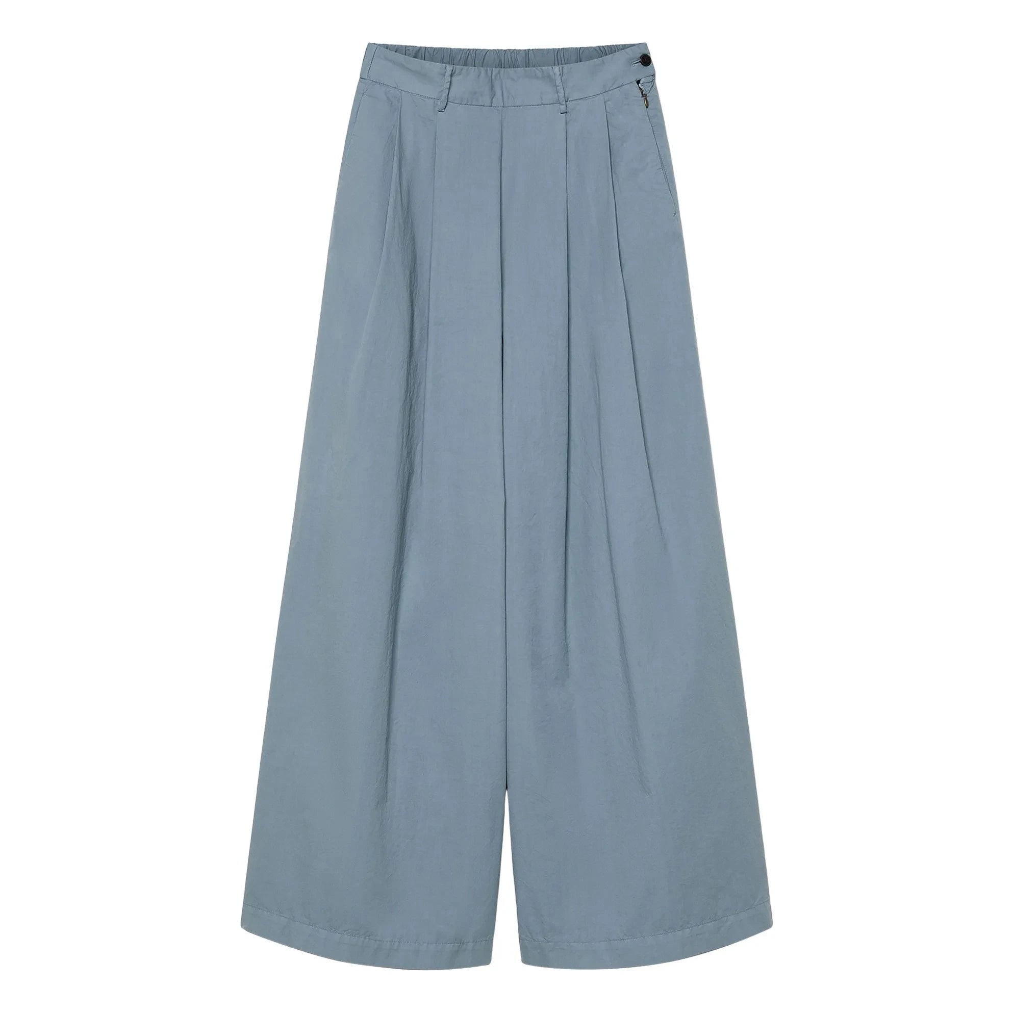 Pomandère – Hose aus Baumwollgabardine | Grau-Blau