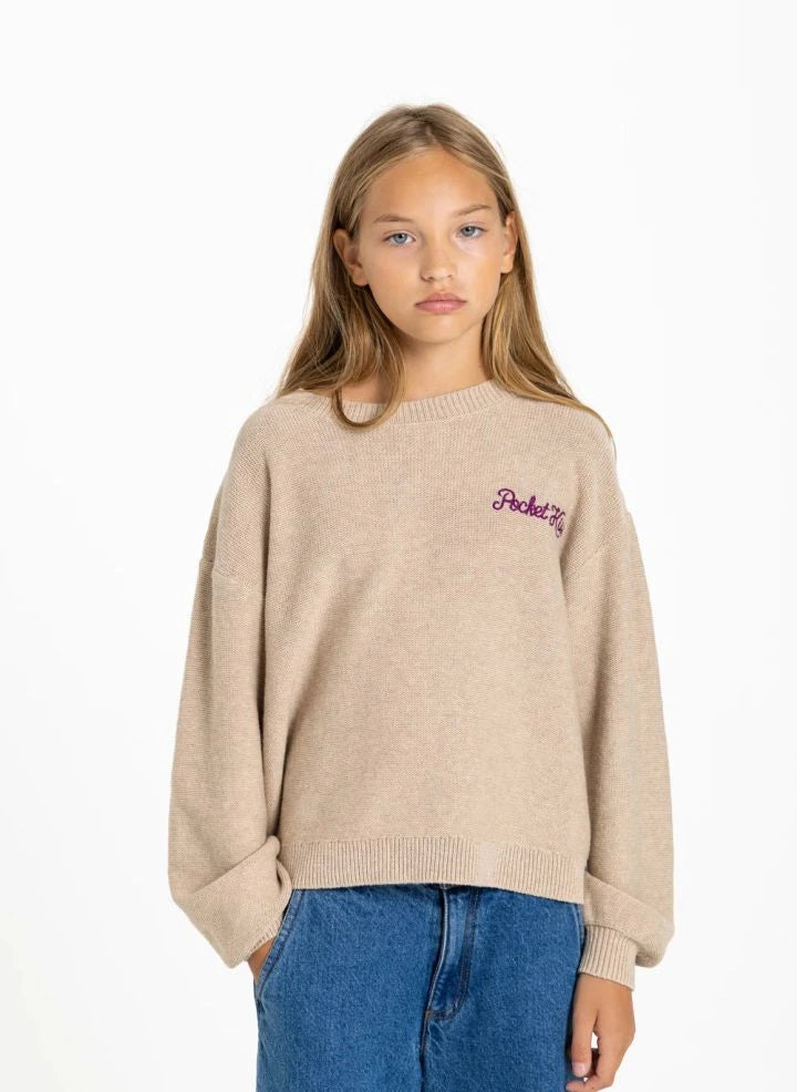 Smallable Kid - Shelly Pocket Kiss Wolle Pullover | Creme