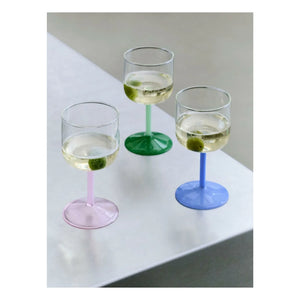 Hay - Bunte Weingläser - 2er-Set | Dunkelgrün