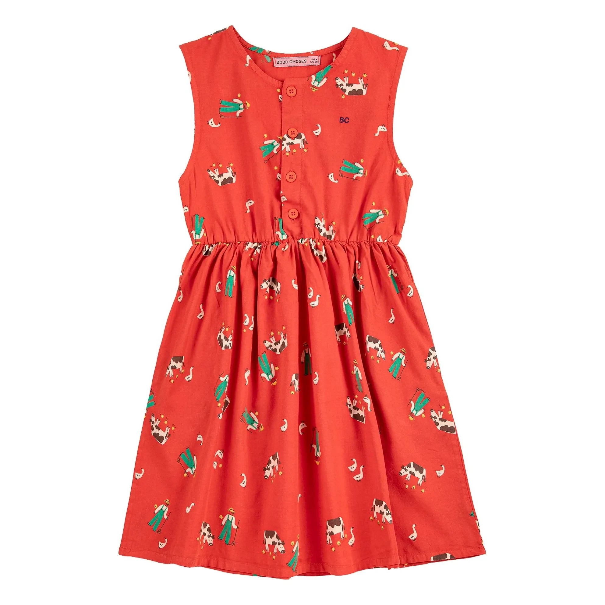 Bobo Choses - Bauernhofkleid aus Bio-Baumwolle | Rot