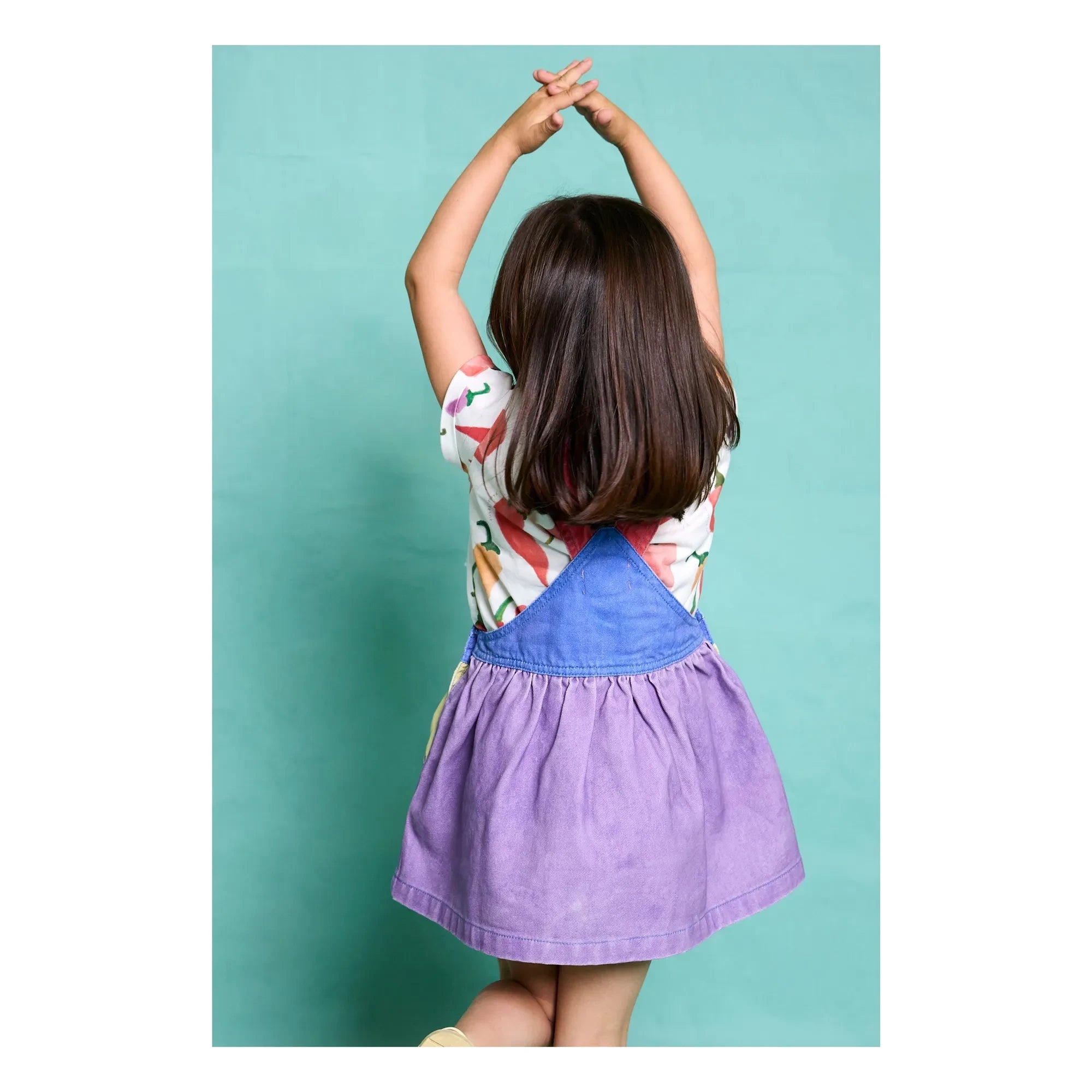 Favorite People - Colorblock Mozzarella Latzhosenkleid | Lila