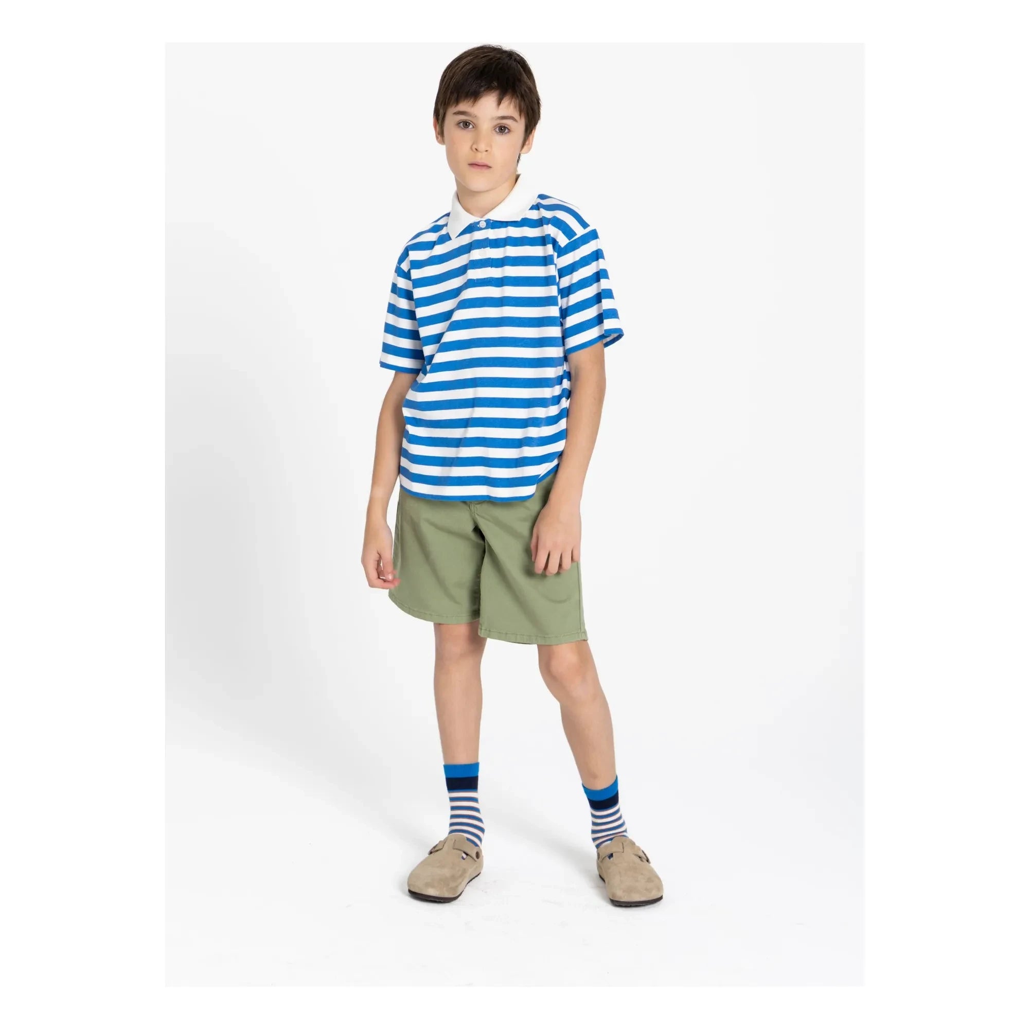Smallable Kid - Tilo Gestreiftes Poloshirt aus Bio-Baumwolle | Königsblau