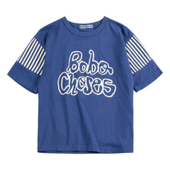 Bobo Choses - Bobo Choses Gestreiftes T-Shirt aus Bio-Baumwolle | Blau