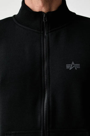 Alpha Industries erkek pamuklu fermuarlı sweatshirt DTM Mid