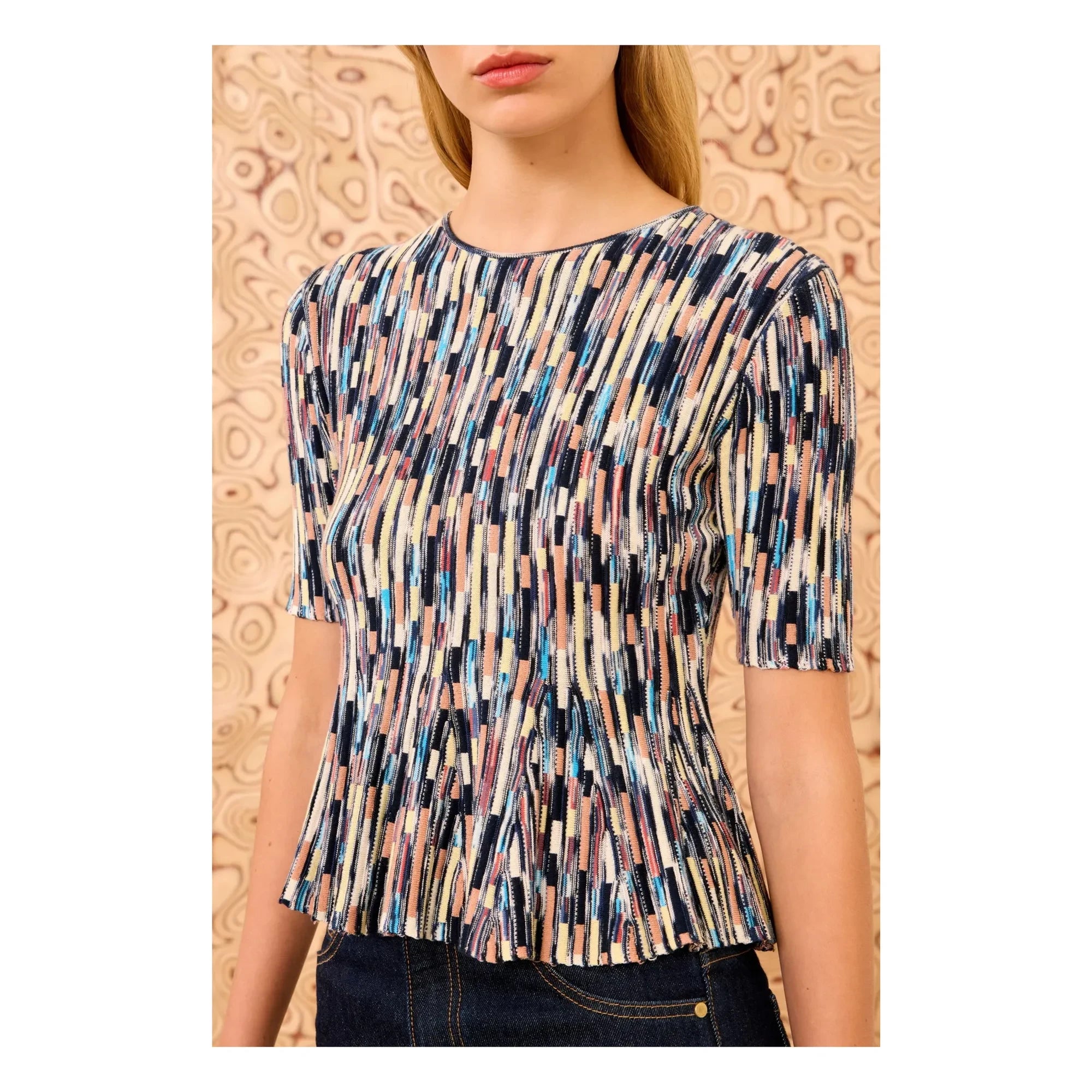 Ulla Johnson – Strick-T-Shirt Samira | Blau
