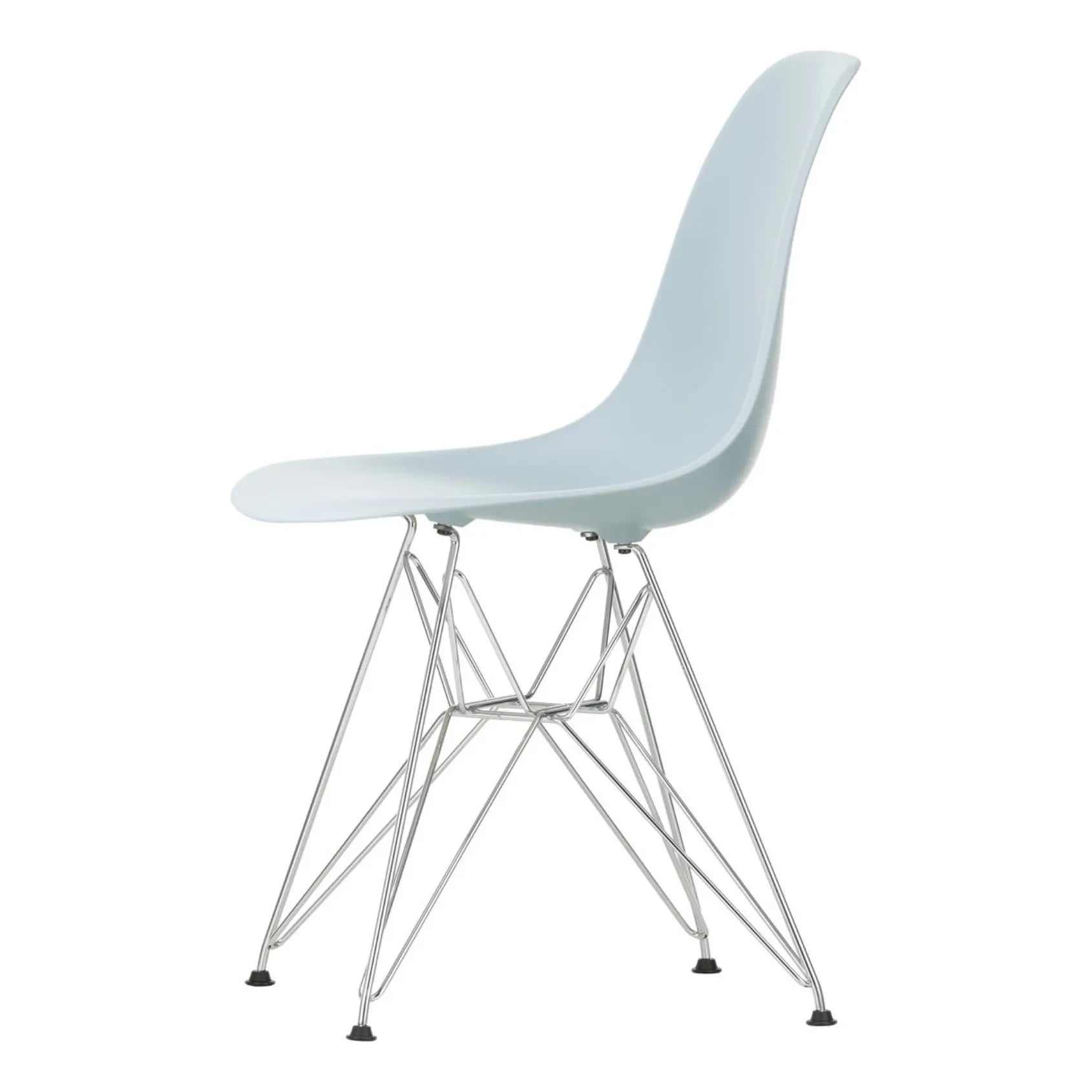 Vitra - DSR Kunststoffstuhl - Chromgestell - Charles & Ray Eames | Blaugrau