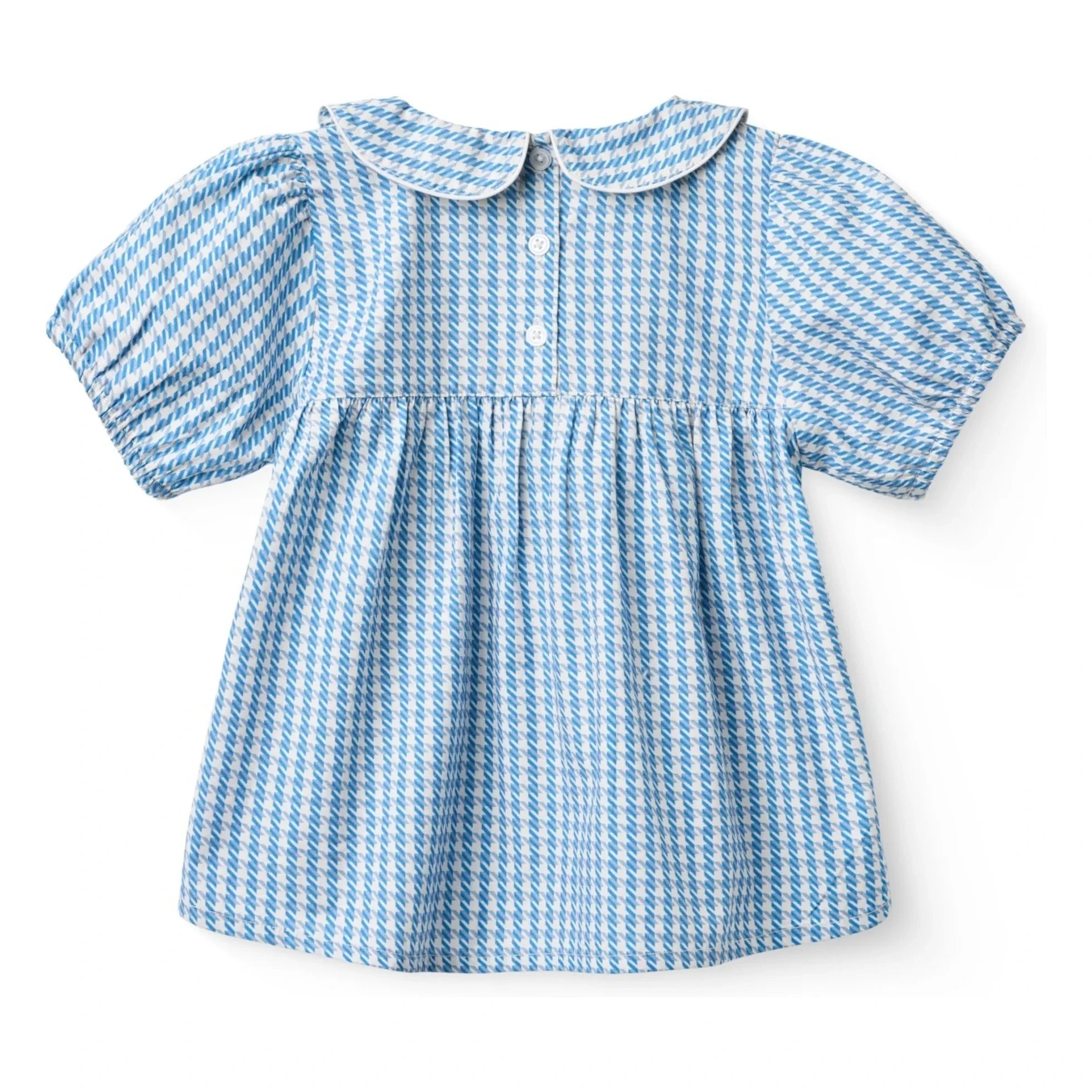 Copenhagen Colors – Gepunktete Claudine-Kragenbluse aus Bio-Baumwolle | Blau