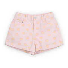 the new society - Denim Smiley Baumwollshorts BCI | Verwaschenes Rosa