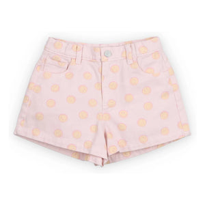 the new society - Denim Smiley Baumwollshorts BCI | Verwaschenes Rosa