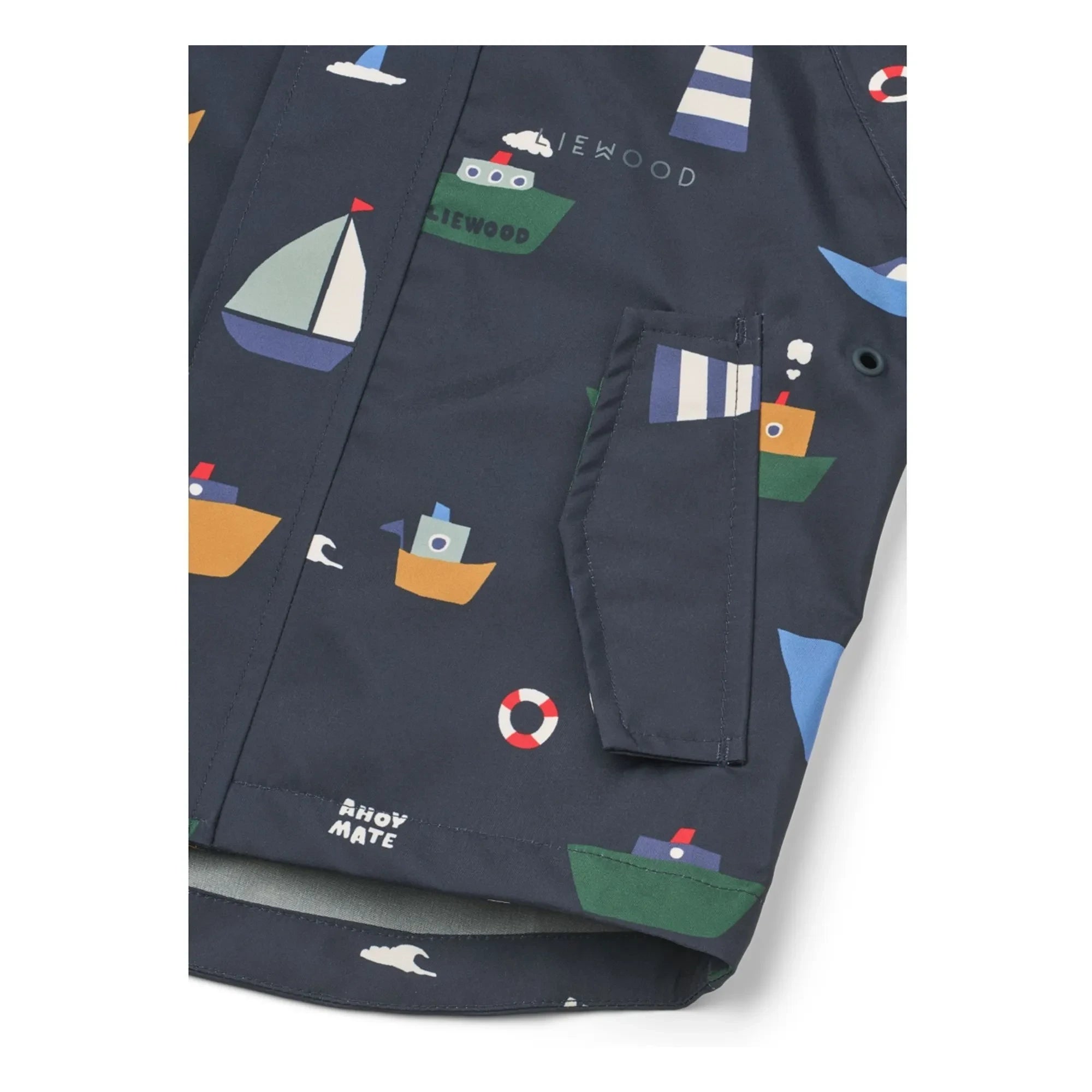 Liewood - Manu Bateaux Regen-Set aus recyceltem Faser | Marineblau