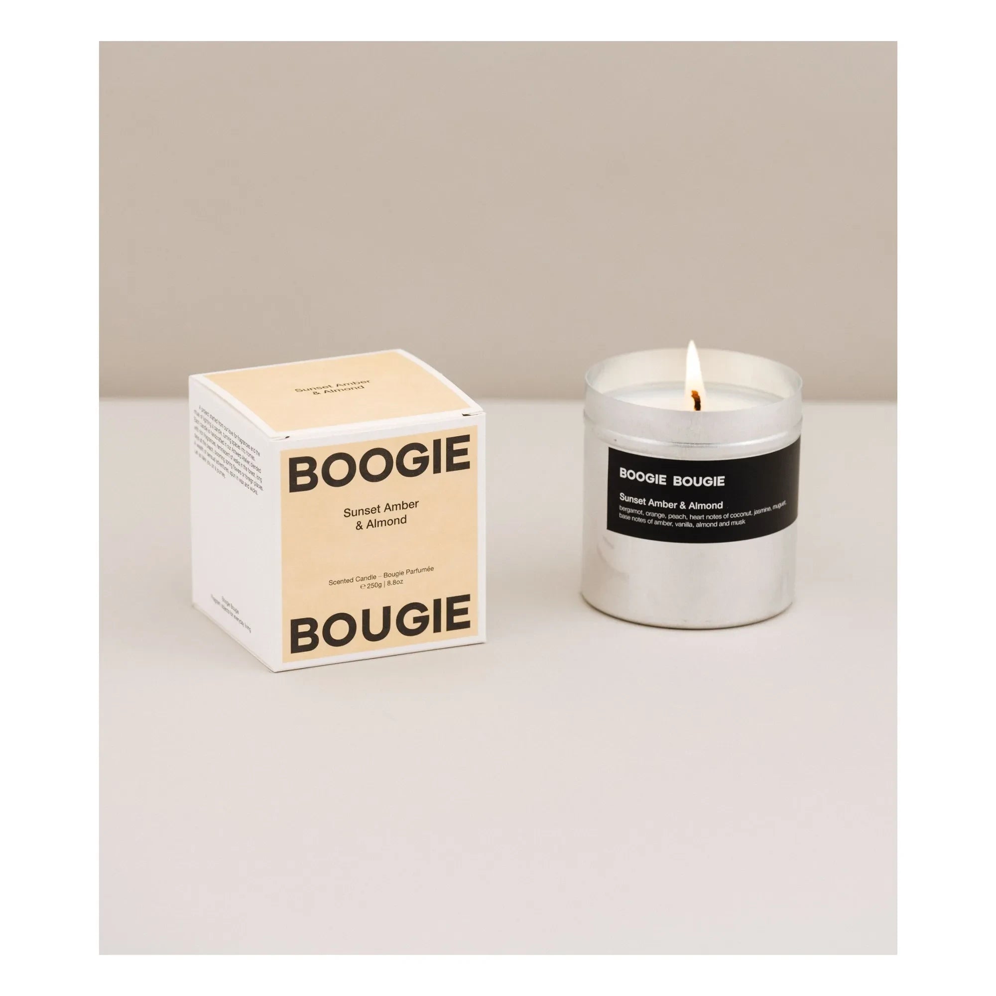Boogie Bougie - Sunset Amber & Mandel Kerze