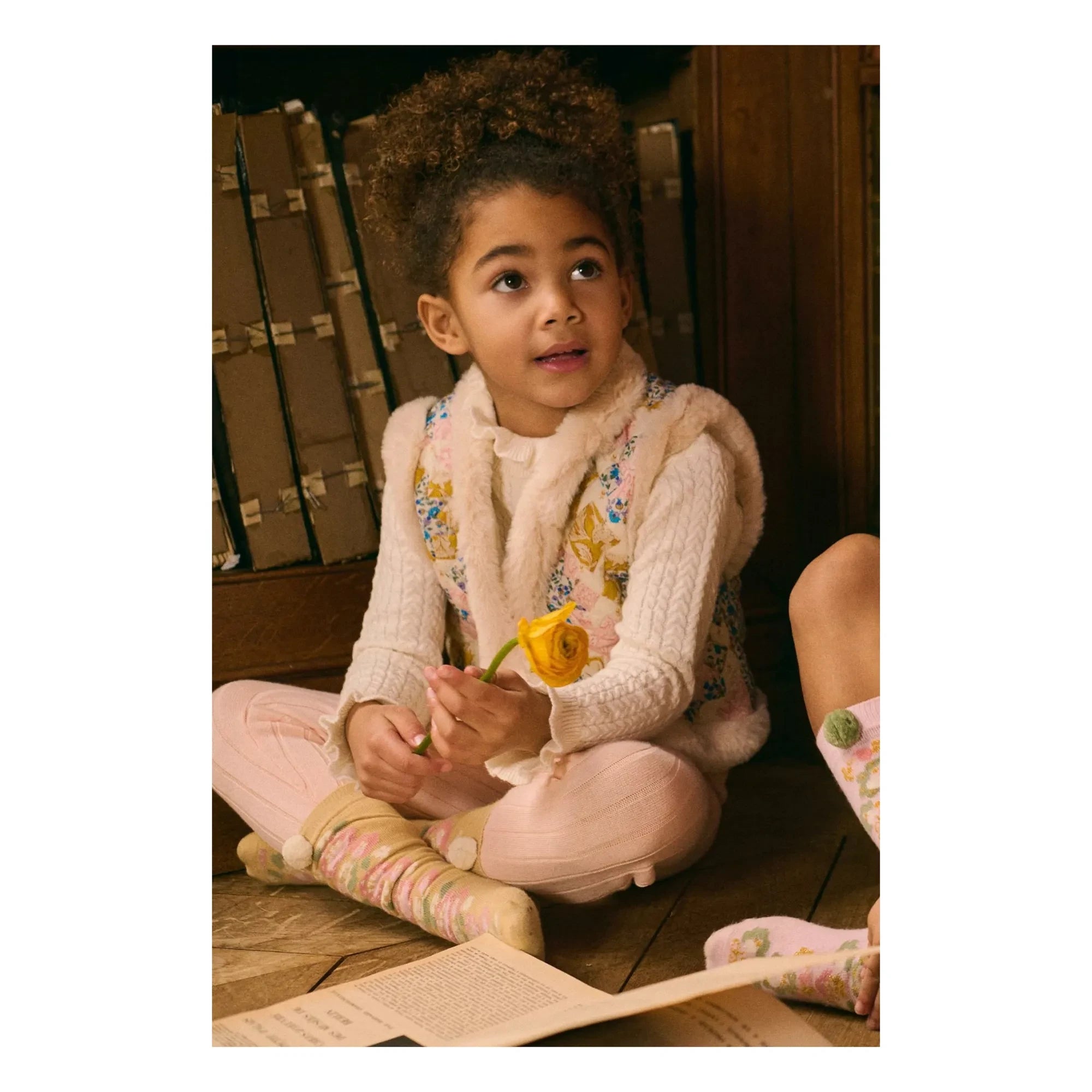 Louise Misha - Moldavia Rippstrick-Leggings | Rosa