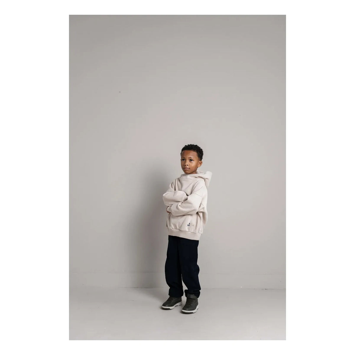 Jenest - Chris Chiné Organik Pamuklu Kapüşonlu Sweatshirt | Bej