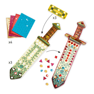 Djeco - Mach-dir-selbst-Mosaik-Schwerter im Piratenstil - 3er-Set