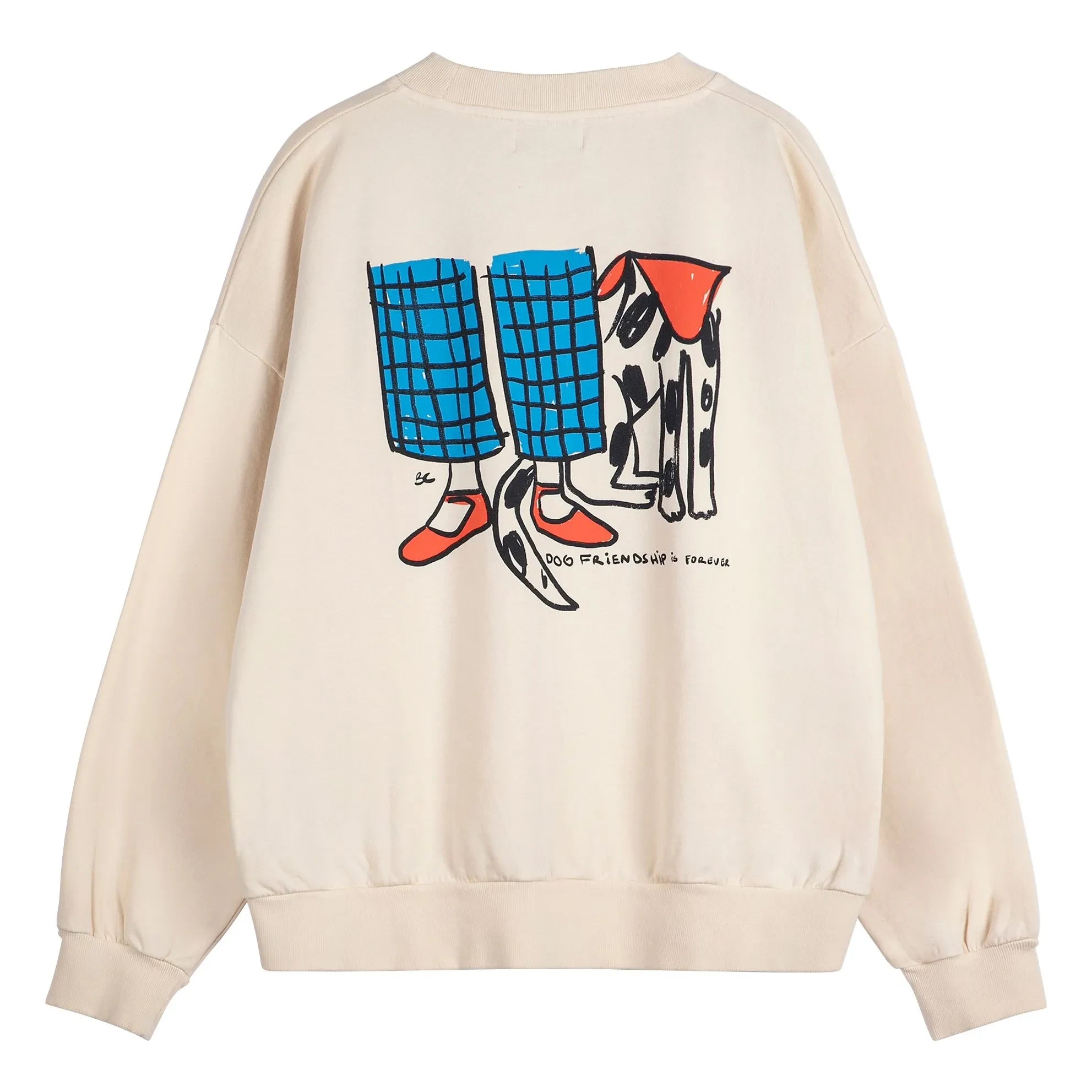Bobo Choses - Dog Friends Bio-Baumwoll-Sweatshirt | Ecru
