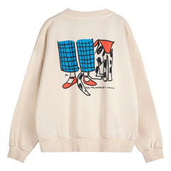 Bobo Choses - Dog Friends Bio-Baumwoll-Sweatshirt | Ecru
