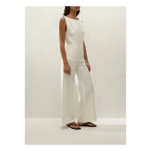 Faithfull the Brand - Ecru Top Flor Leinen