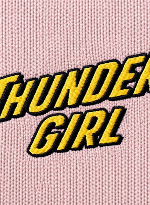 Hundred Pieces - Lacy Thunder Girl Merinowolle Pullover | Hellrosa