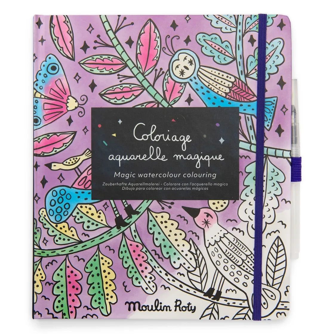 Moulin Roty - Magic Watercolor Coloring Book - Shooting Comets