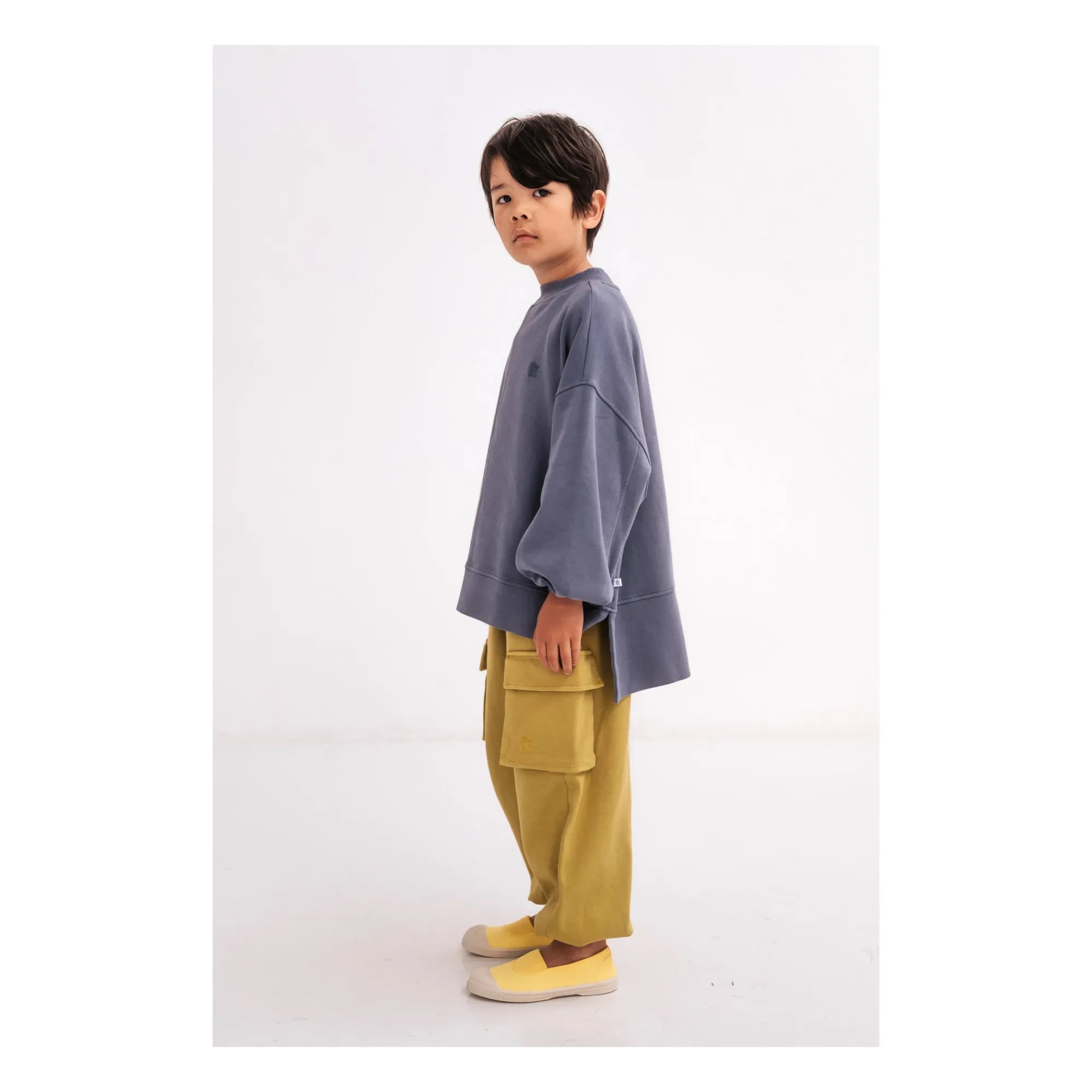 Repose AMS – Sweatshirt aus Bio-Baumwolle in Kastenform | Kohlegrau