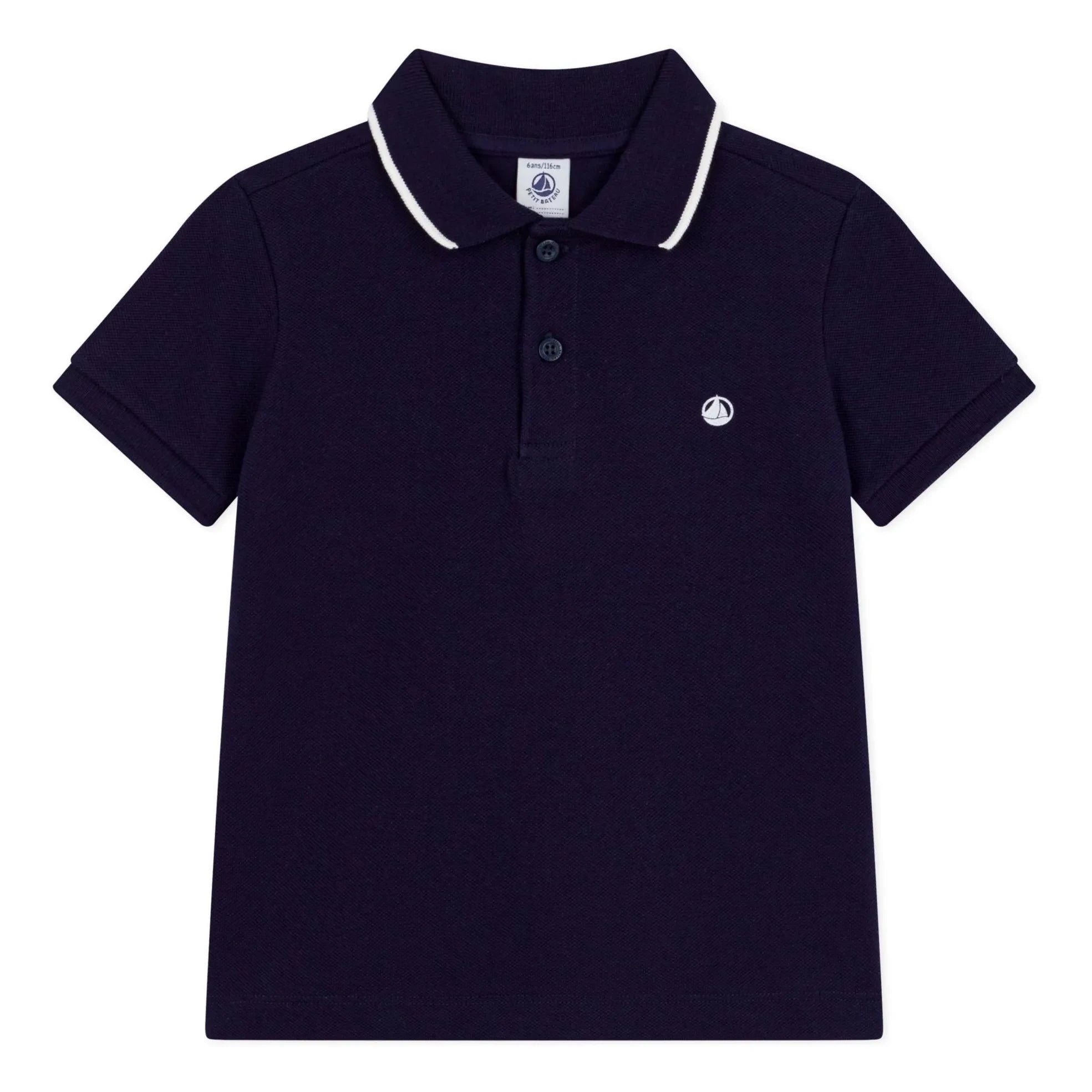 Petit Bateau – Poloshirt aus Bio-Baumwolle | Marineblau